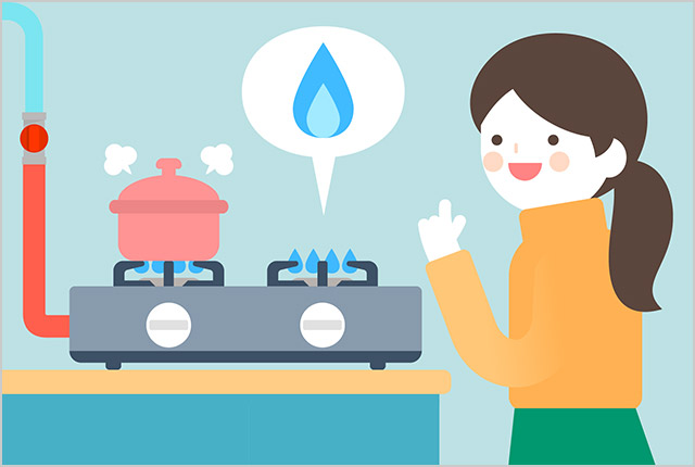 사용 중 불꽃 확인