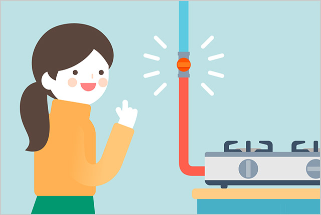 사용 후 밸브 잠금